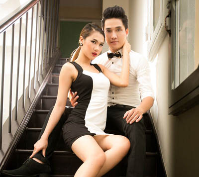 Kim Dung công sở cùng Hùng Trần